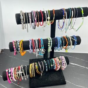 Bulk Wearable Jewelry Lot 84 Pcs Mixed Fashion Bracelets 0.624 lbs Costume Style